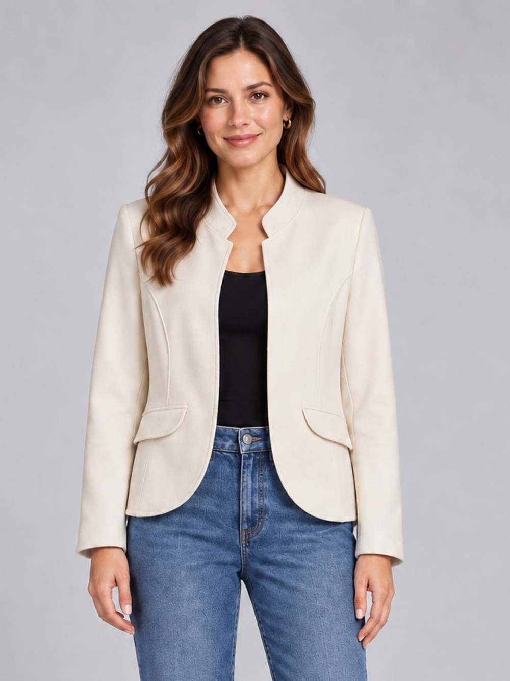Cream Blazer Jacket Made in Italy | Approx. Size M
